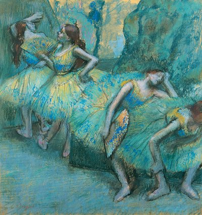 Danseuses de ballet dans les coulisses - Edgar Degas